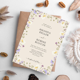 Uitnodiging tot huwelijk in Rustic Wildflower