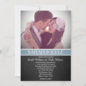 Uitnodiging tot huwelijk met Chalkboard (Voorkant)