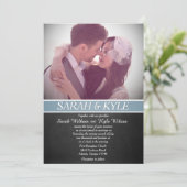 Uitnodiging tot huwelijk met Chalkboard (Staand voorkant)