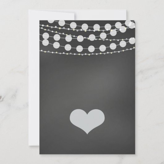 Uitnodiging tot huwelijk met Chalkboard (Achterkant)