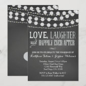 Uitnodiging tot huwelijk met Chalkboard (Voorkant / Achterkant)