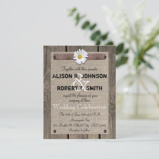 Uitnodiging tot huwelijk met Daisy (Staand voorkant)