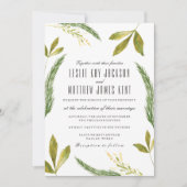 Uitnodiging tot huwelijk - Rustic Harvest Greenery (Voorkant)