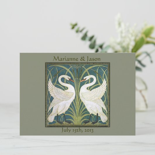  uitnodiging tot huwelijk tussen twee nieuwe lidst (Staand voorkant)