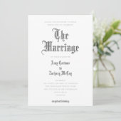 Uitnodiging tot huwelijk via het huwelijk (Staand voorkant)