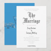 Uitnodiging tot huwelijk via het huwelijk (Voorkant / Achterkant)