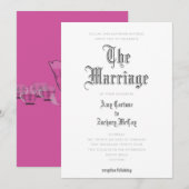 Uitnodiging tot huwelijk via het huwelijk (Voorkant / Achterkant)