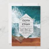 Uitnodiging tot huwelijk voor de blauwe kust van d (Voorkant)