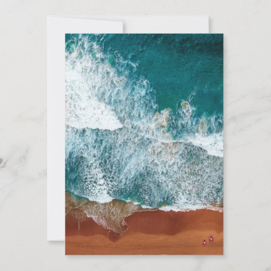 Uitnodiging tot huwelijk voor de blauwe kust van d (Achterkant)