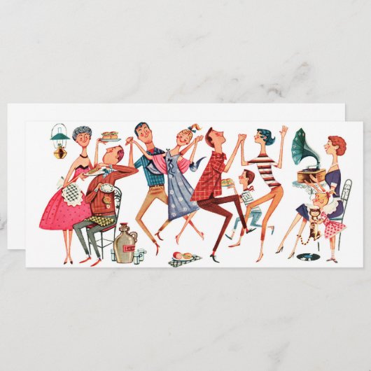 Uitnodiging tot illustratie partij (Voorkant / Achterkant)