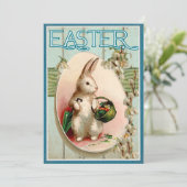  uitnodiging tot illustratie van paasbundel (Staand voorkant)