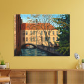 Uitnodiging tot impressionistische kunst Brugge Ca Canvas Afdruk (Insitu (Woonkamer))