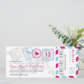 Uitnodiging tot inscheping van een vliegticket (Staand voorkant)