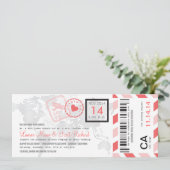 Uitnodiging tot inscheping van een vliegticket (Staand voorkant)