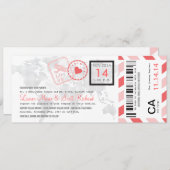 Uitnodiging tot inscheping van een vliegticket (Voorkant / Achterkant)