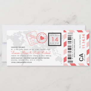 Uitnodiging tot inscheping van een vliegticket