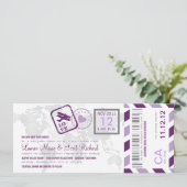 Uitnodiging tot inscheping van een vliegticket (Staand voorkant)