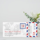 Uitnodiging tot inscheping van een vliegticket (Staand voorkant)