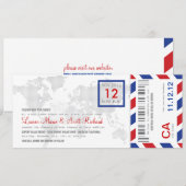 Uitnodiging tot inscheping van een vliegticket (Voorkant / Achterkant)