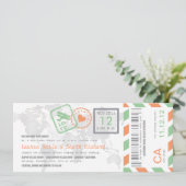 Uitnodiging tot inscheping van een vliegticket (Staand voorkant)