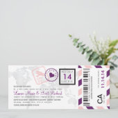 Uitnodiging tot inscheping van een vliegticket (Staand voorkant)