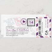 Uitnodiging tot inscheping van een vliegticket (Voorkant / Achterkant)