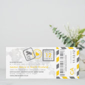 Uitnodiging tot inscheping van een vliegticket (Staand voorkant)