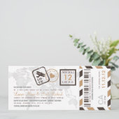 Uitnodiging tot inscheping van een vliegticket (Staand voorkant)