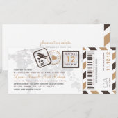 Uitnodiging tot inscheping van een vliegticket (Voorkant / Achterkant)