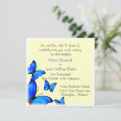 uitnodiging tot inschrijving op gele en blauwe br (Staand voorkant)