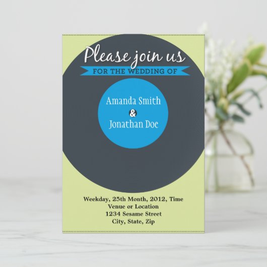 uitnodiging tot inschrijving op het huwelijk (Staand voorkant)