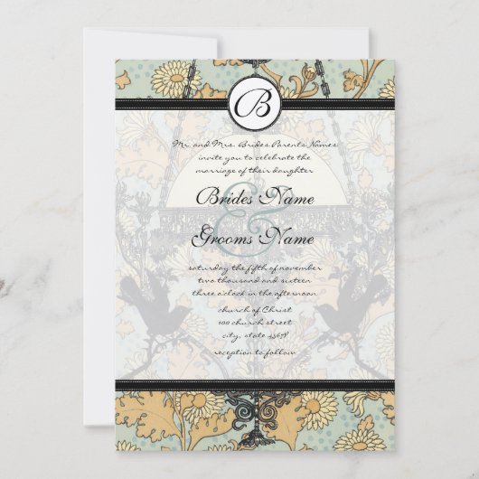  uitnodiging tot inschrijving op het huwelijk van  (Voorkant)