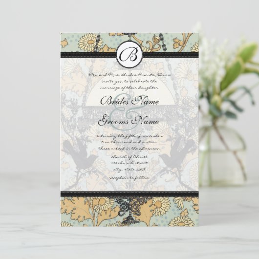 uitnodiging tot inschrijving op het huwelijk van (Staand voorkant)