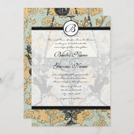 uitnodiging tot inschrijving op het huwelijk van (Voorkant / Achterkant)