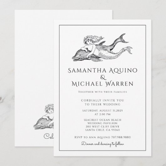 Uitnodiging tot inschrijving op koopvaardijhuwelij (Voorkant / Achterkant)