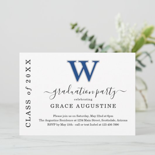 Uitnodiging tot inschrijving van de graduatieparti (Staand voorkant)