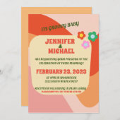 uitnodiging tot inschrijving van Retro Groovy Wed (Voorkant / Achterkant)