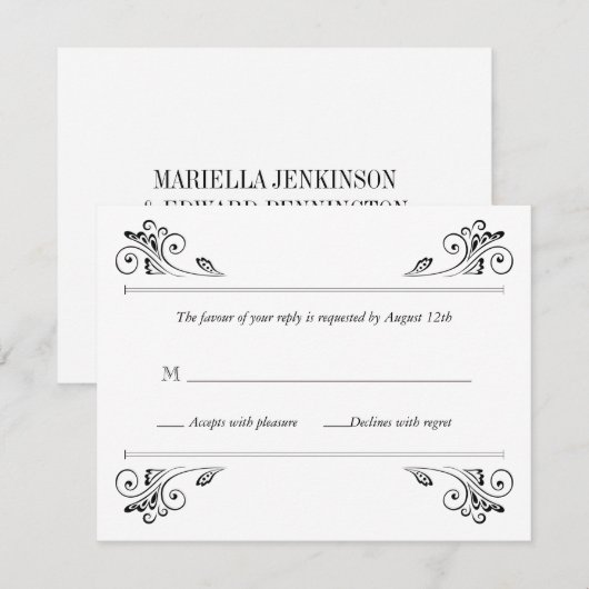 Uitnodiging tot interventie over het huwelijk van  (Voorkant / Achterkant)