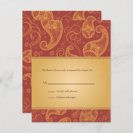 Uitnodiging tot interventie van Paisley Dreams Wed (Voorkant / Achterkant)