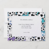 Uitnodiging tot invitatie in de voetbalbalie (Achterkant)