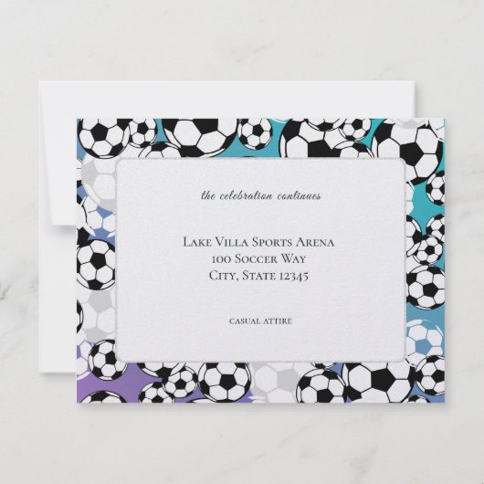 Uitnodiging tot invitatie in de voetbalbalie (Achterkant)