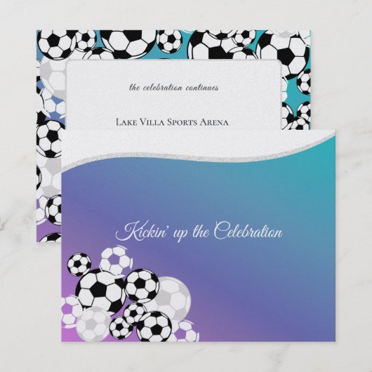 Uitnodiging tot invitatie in de voetbalbalie (Voorkant / Achterkant)