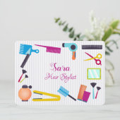 Uitnodiging tot invitatie van Beauty School Elemen (Staand voorkant)