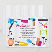 Uitnodiging tot invitatie van Beauty School Elemen (Voorkant / Achterkant)