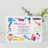 Uitnodiging tot invitatie van Beauty School Elemen (Staand voorkant)