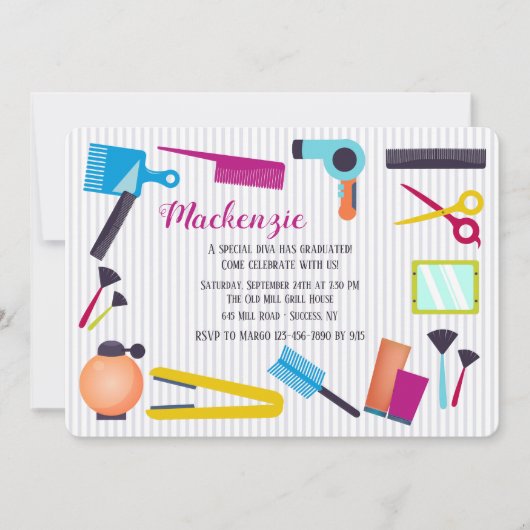 Uitnodiging tot invitatie van Beauty School Elemen (Voorkant)