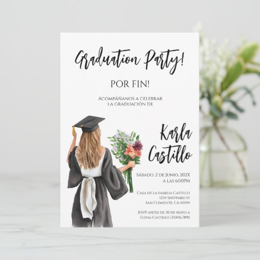 Uitnodiging tot invitatie van diploma's (Staand voorkant)