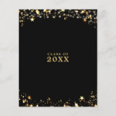 Uitnodiging tot invitatie voor Black Gold Stars va (Achterkant)