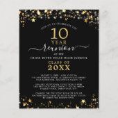 Uitnodiging tot invitatie voor Black Gold Stars va (Voorkant)