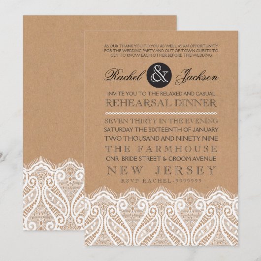 Uitnodiging tot inwoner van een land met restanten (Voorkant / Achterkant)